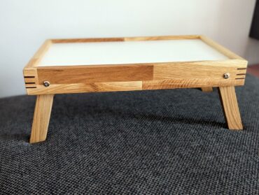 Klapptisch aus Eiche fürs Bett / Sofa